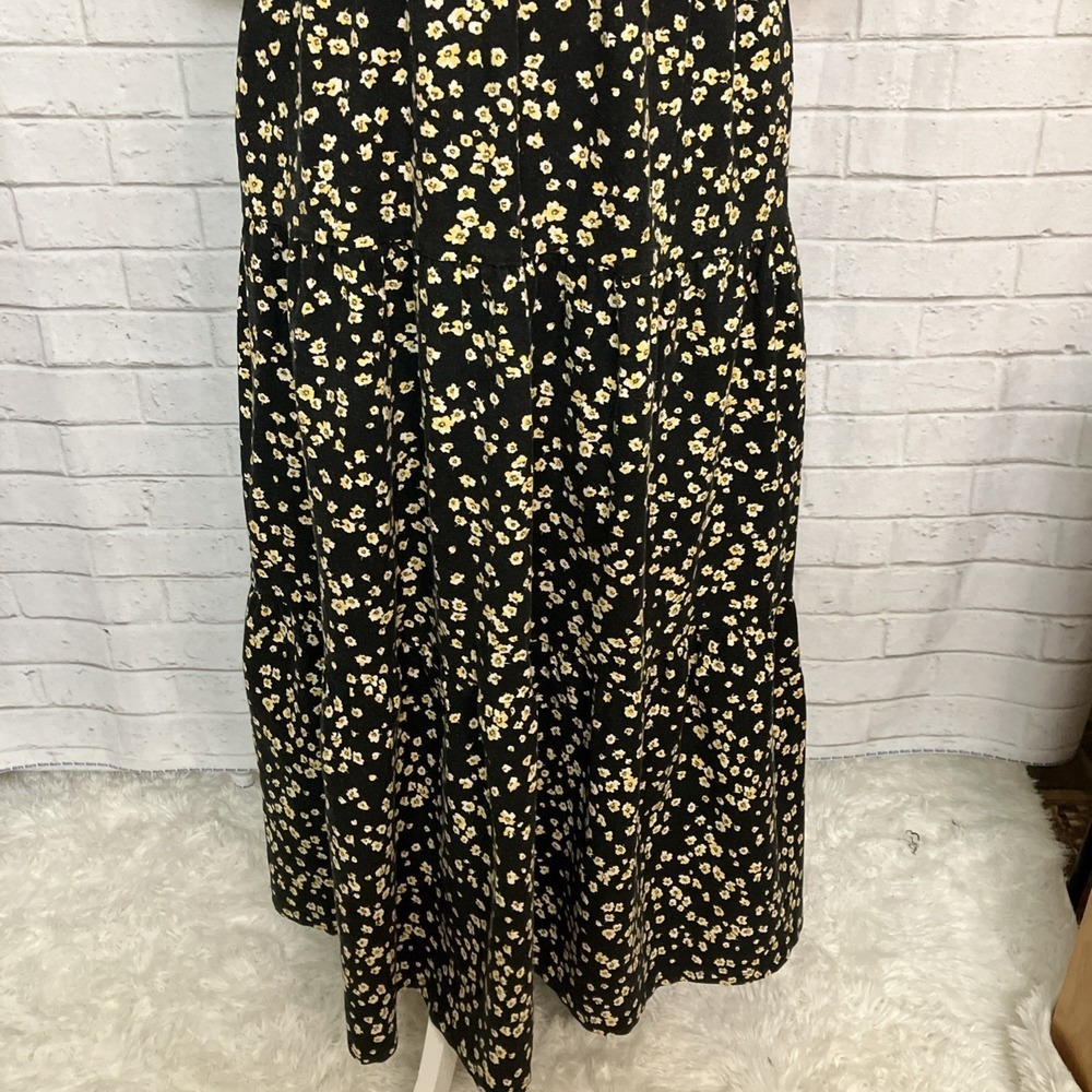 Who What Wear Linen Blend Floral Puff Sleeve Dress Women's Medium - Picture 4 of 8